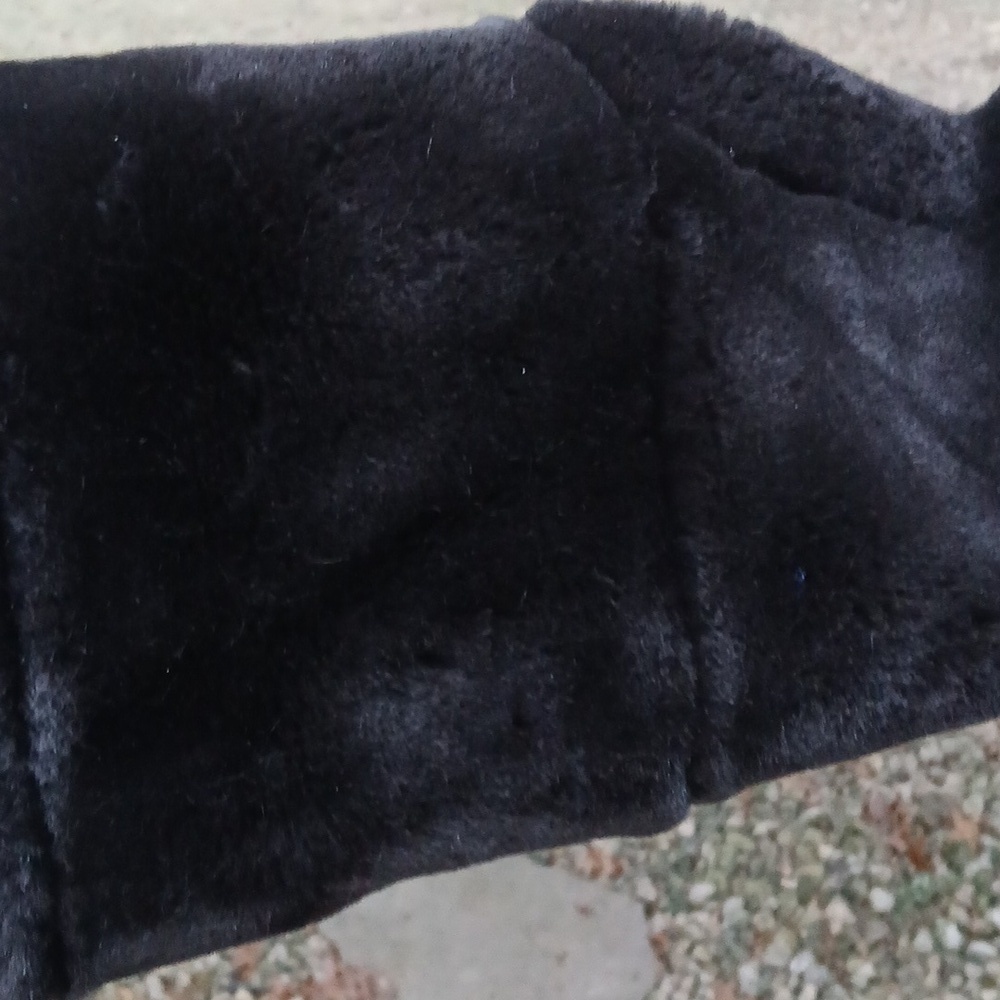Donnybrook Faux Black/Brown Mink Coat Single Button Lined sz XS.  Mob Wife - Picture 4 of 16